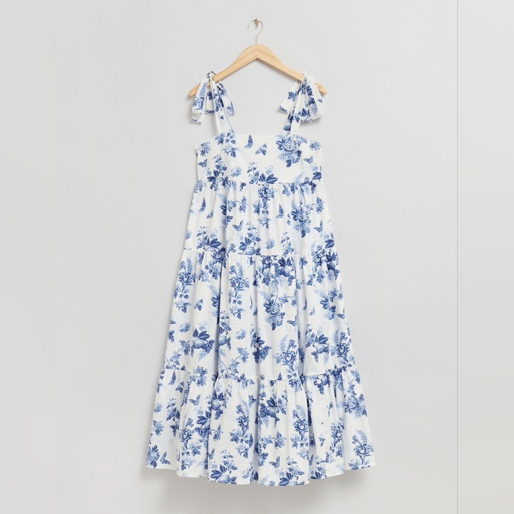 & Other Stories Tiered babydoll midi dress